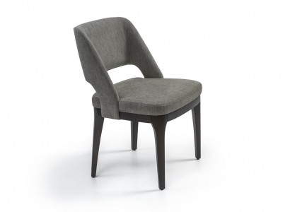 Gray chair luxury designer furniture dining room upholstered seat modern furnishings